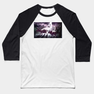 Triceratops struck by lightning art print Baseball T-Shirt